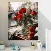 Paint by Numbers: Red Roses in Vase - Image 4