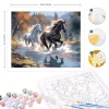 Paint by Numbers: Horses in River - Image 5