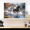 Paint by Numbers: Horses in River - Image 4