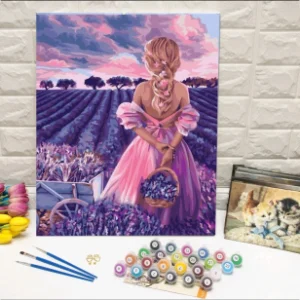 Paint by Numbers: Young Woman in Lavender Field