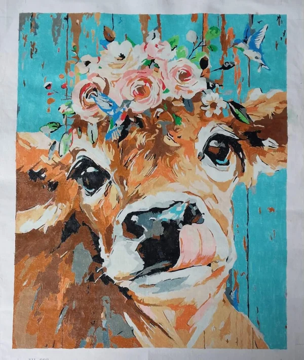 Young Calf11Young Calf with Flowers11