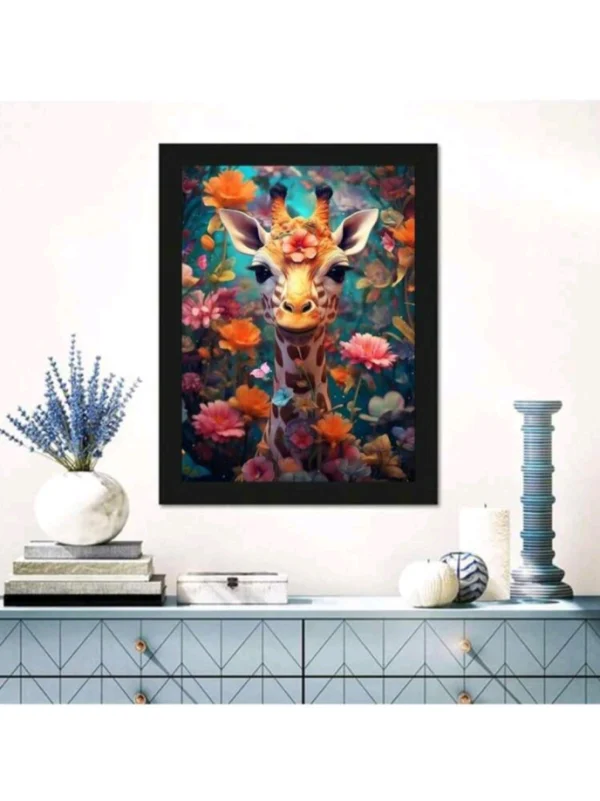 Giraffe with Flowers 2