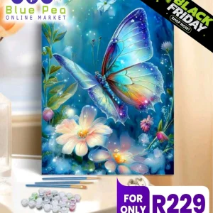 Light Blue Butterfly Black Friday Image