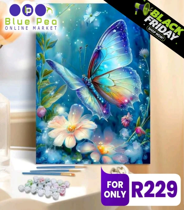 Light Blue Butterfly Black Friday Image