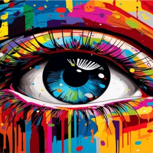 Modern Eye Painting.