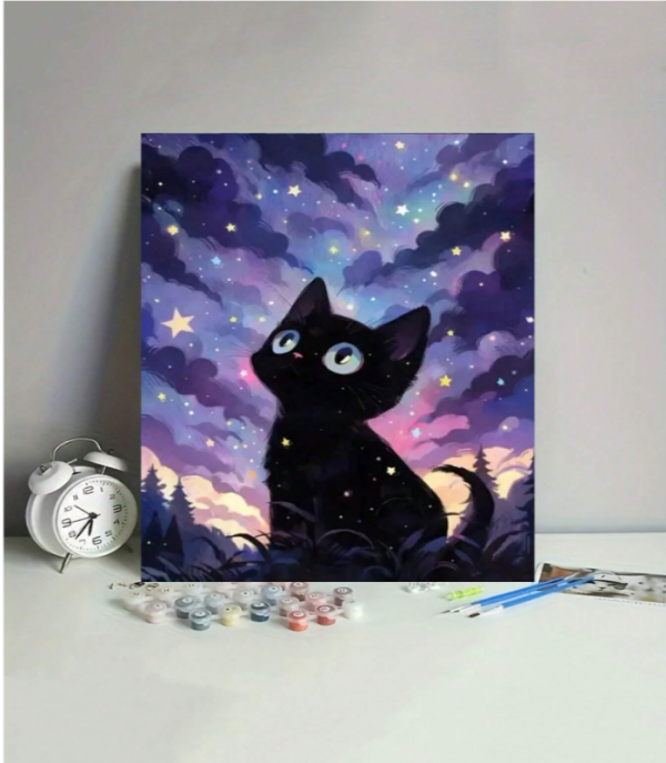 Paint by Numbers - Cat in the Night Sky