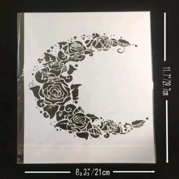 PVC Stencil: 1pc Flower Design 1