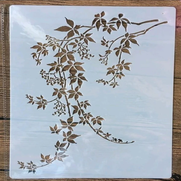 PVC Stencil: 1pc Leaf Drawing Template 1