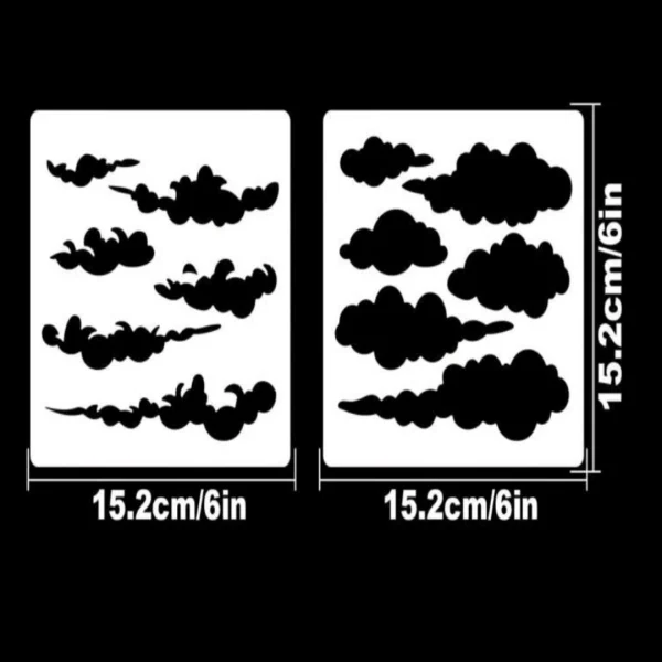 PVC Stencil: 1pc Lovely Clouds Stencil 4