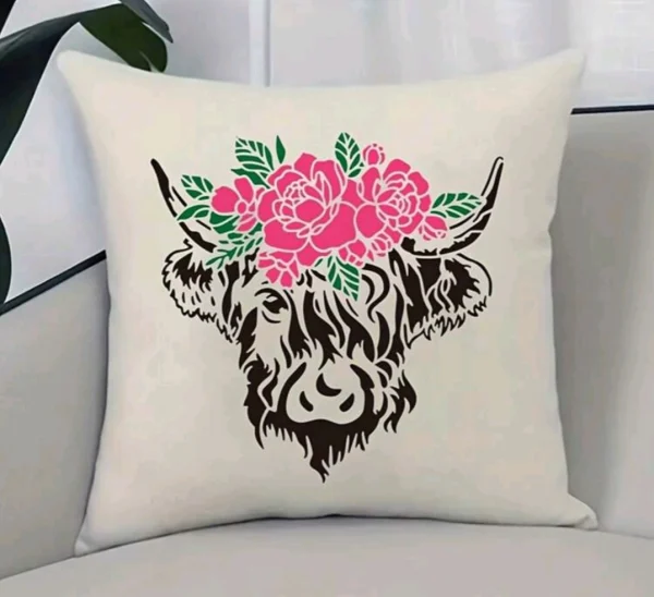 1PVC Stencil: 1pc Mylar Highland Cow Stencil 1pc Mylar Highland Cow Stencil 3