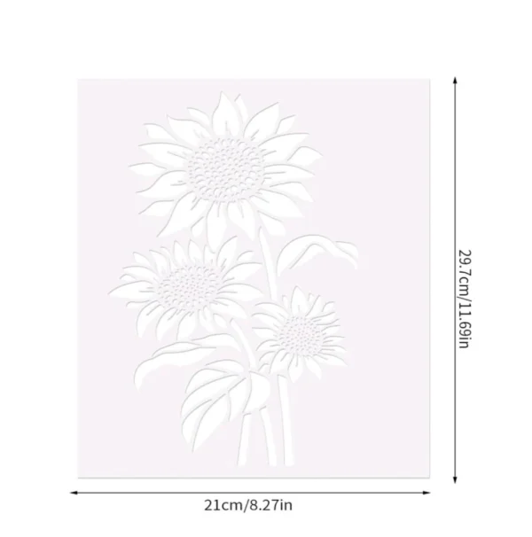 PVC Stencil: 1pc Sunflower Painting Stencil 1