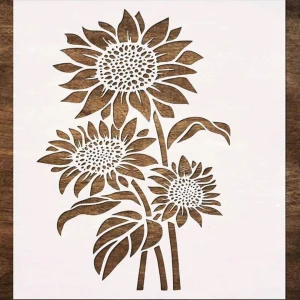 PVC Stencil: 1pc Sunflower Painting Stencil