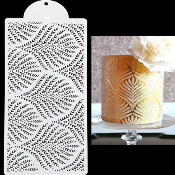1pc White Cake Decorating PVC Stencil