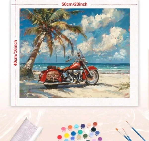 Motorcycle at the Beach 1