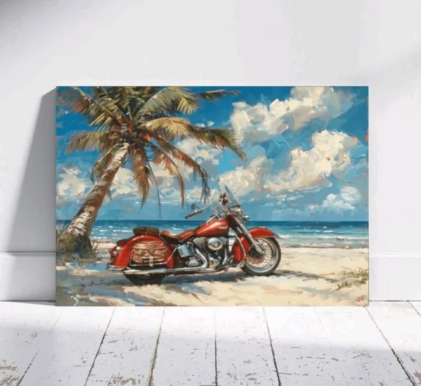Motorcycle at the Beach 3