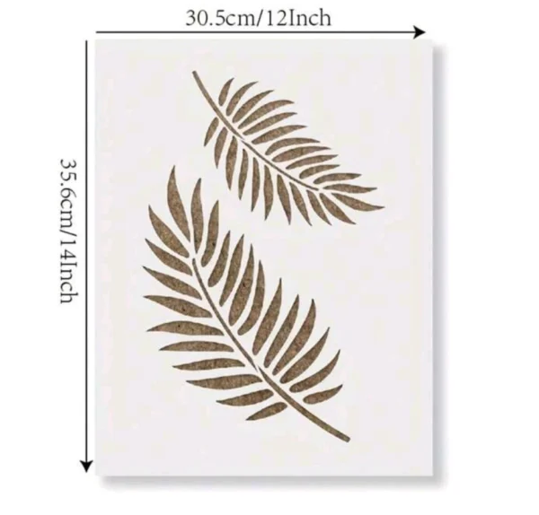 PVC Stencil: Palm Leaves Pattern Stencil 1.