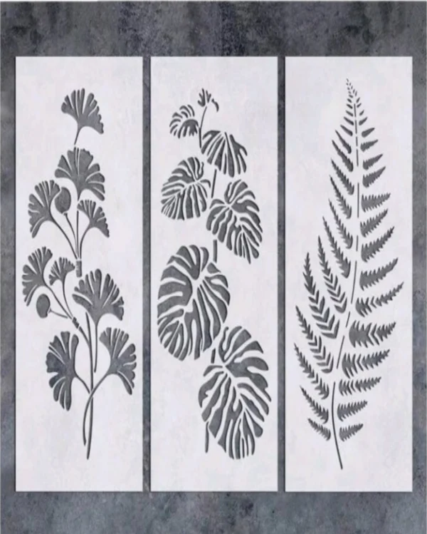 PVC Stencil: Set of 3 Leafy Formwork