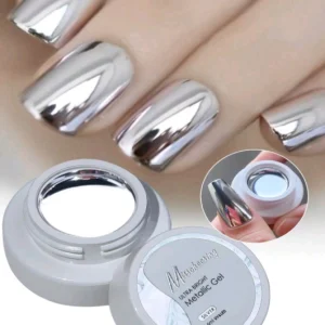 Nail Art - Metallic Silver Nail Gel