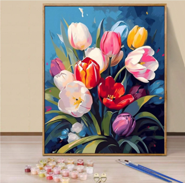 Paint by Numbers - Mixed Tulips