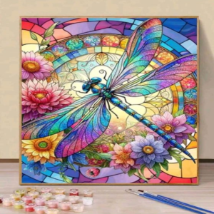 Paint by Numbers - Stained Glass Dragonfly