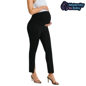 Elegant Elastic Waist Maternity Pants