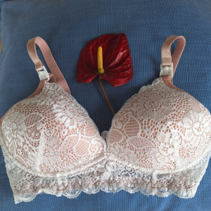 White Lace Front Opening Maternity Bra