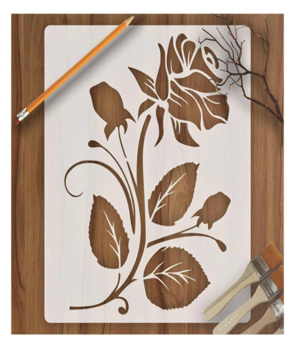PVC Stencil - Beautiful Rose