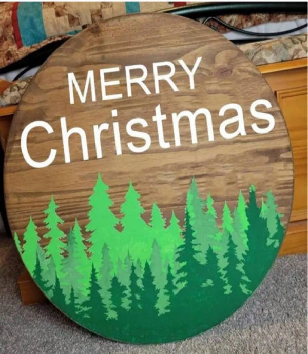 PVC Stencil - Christmas Pine Trees 3