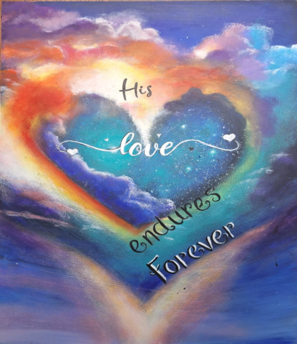 Original Acrylic Painting - His love Endures Forever