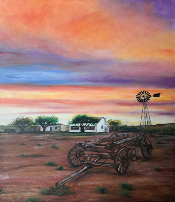 Original Oil Painting - Karoo Sunset