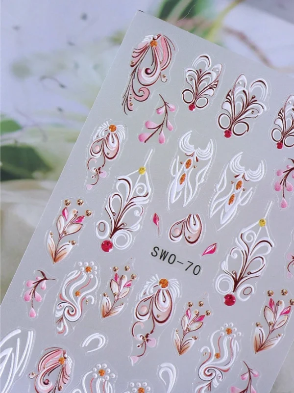 5D Flower Nail Art Stickers 4