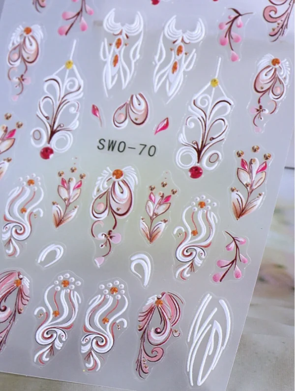 5D Flower Nail Art Stickers 5