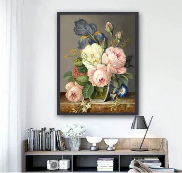 Cross-Stitching - Pink and White Roses 2