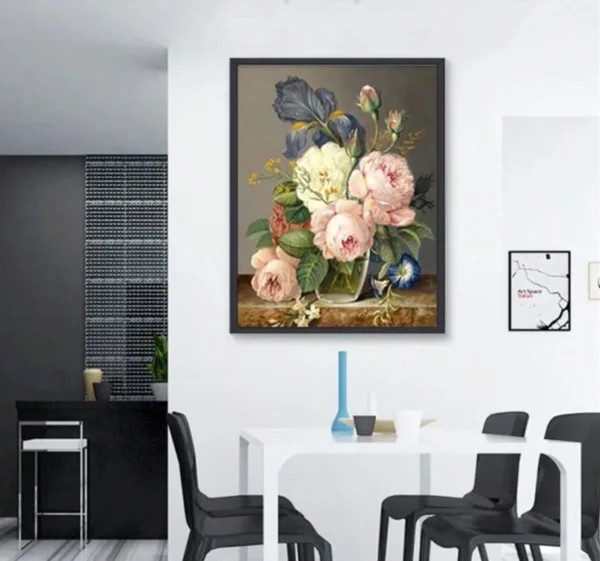 Cross-Stitching - Pink and White Roses 3