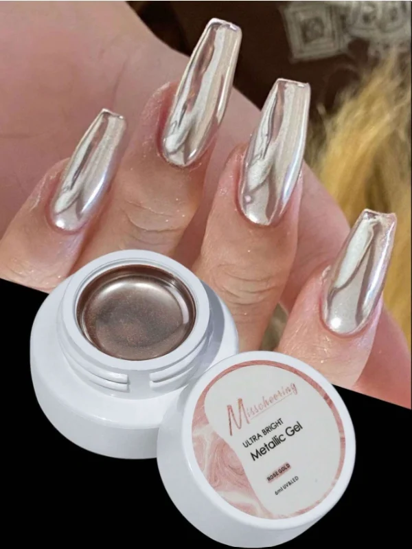 Rose Gold Metallic Gel Nail Polish