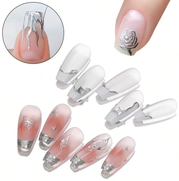 XEIJAYI Liquid Metallic Silver Gel Nail Polish 5