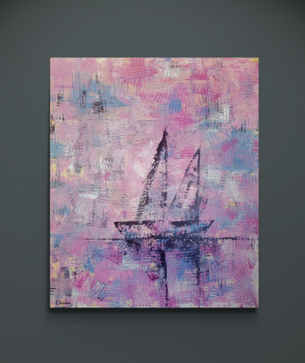 Abstract Yachts at Sunset by West Coast Artist 5