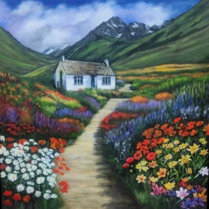 Original Oil Painting - Path to Home in Nature