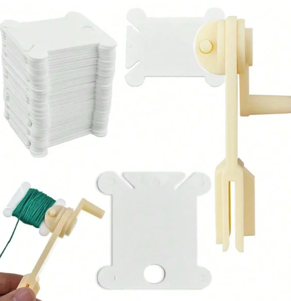 100 Pcs Plastic Floss Bobbins Set