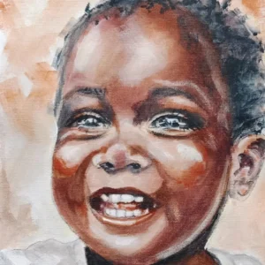 Grin of Innocence Original Painting by Cindy Wykerd