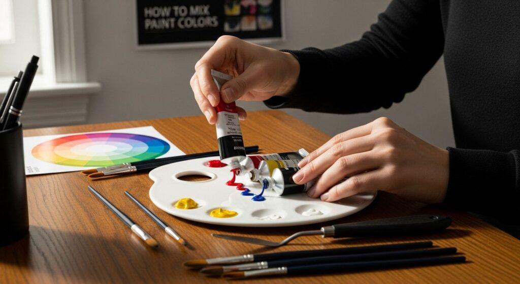 paint color mixing demonstration