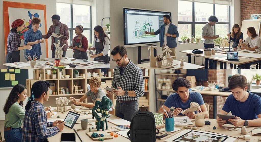 art in education, students painting, classroom creativity