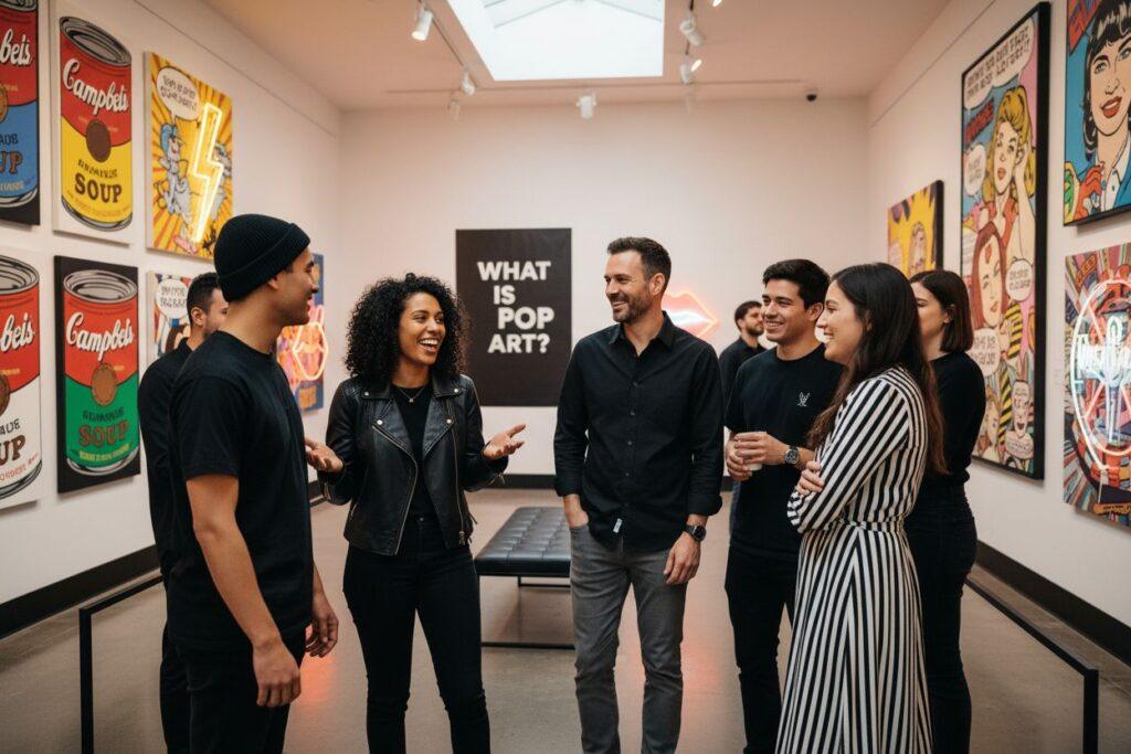 pop art gallery scene