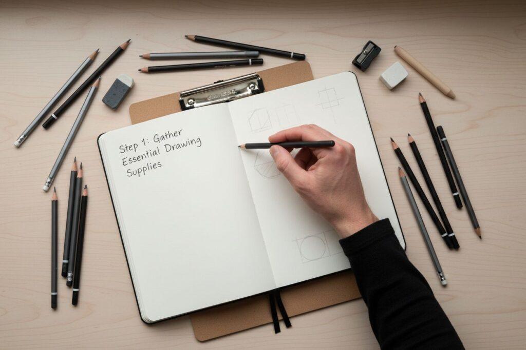 gather drawing supplies