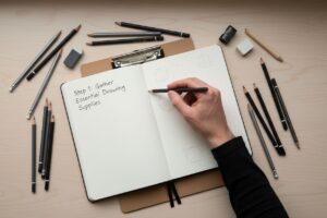 gather drawing supplies