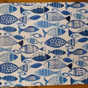 Paper Placemats: Blue Fish