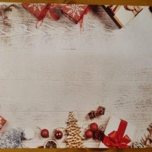 Paper Placemats: White with red decor