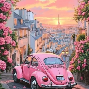 Paint by Numbers: Paris Sunset Drive