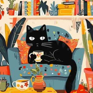 Paint by Numbers: Cozy Cat Moments