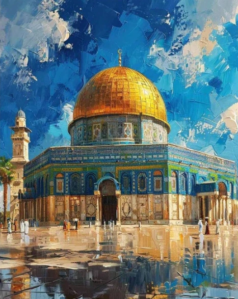Paint by Numbers: Golden Dome Serenity – Majestic Landmark
